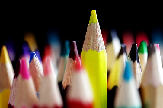 Les clefs du leadership Des crayons de couleur